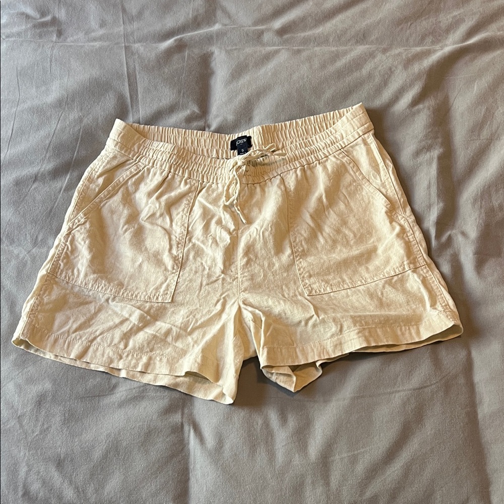 J. Crew Women's Cream Linen Shorts